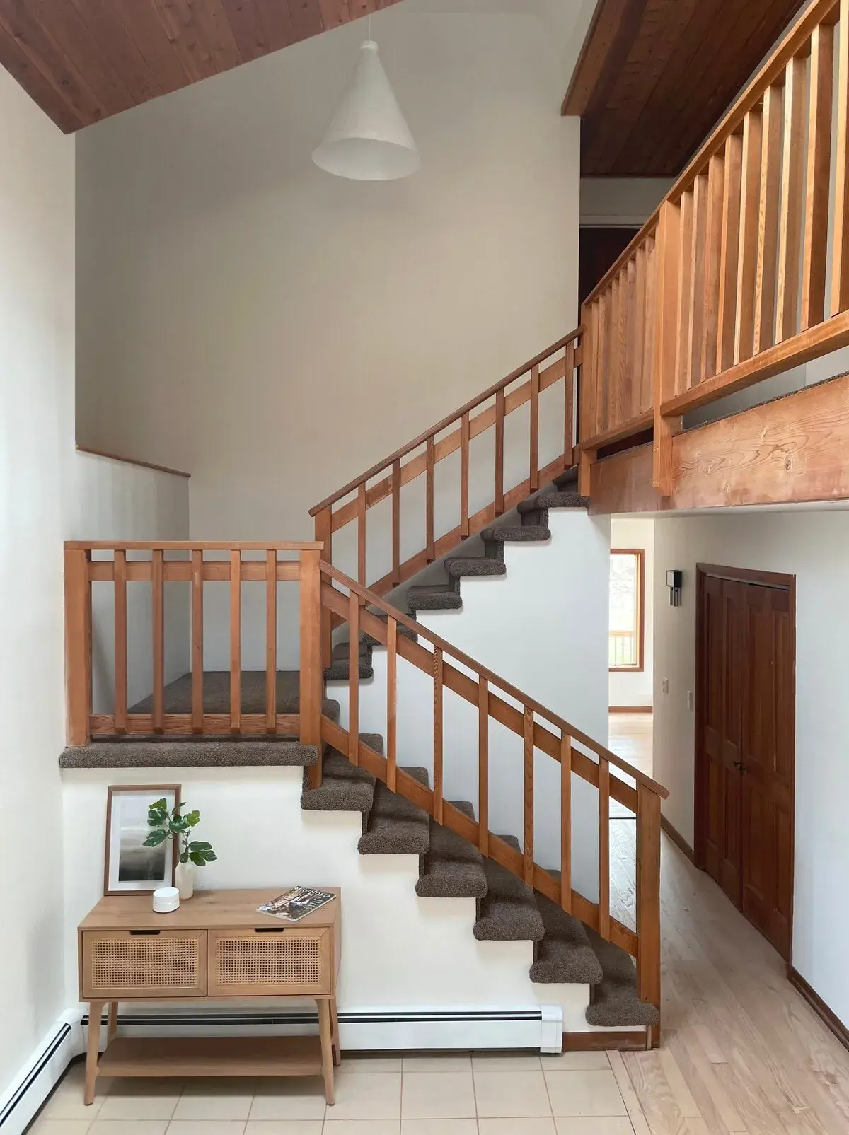 The stair and balcony
