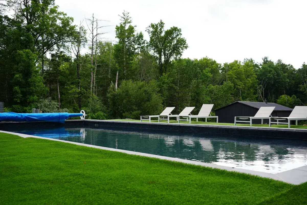 Loungers along the pool